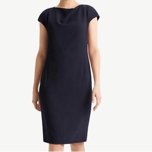 M.M. LaFleur Marilyn Dress Navy Staccato Size 16 Machine-Washable